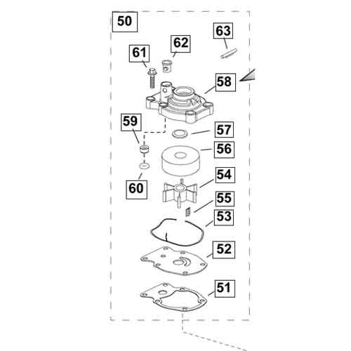 Impellerkit (Kit AY Water Pump 5008972)
