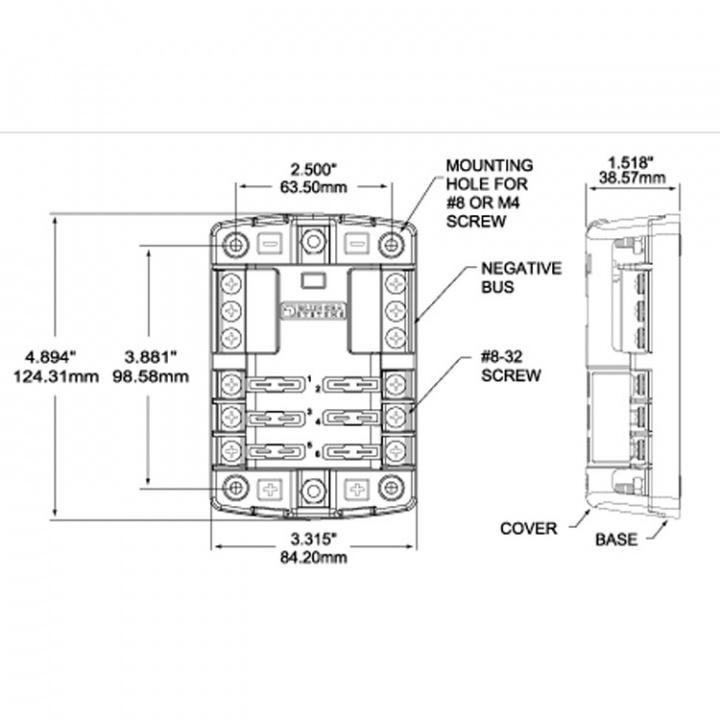 Säkringsbox 6x ATC Minusplint