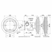 Jabsco Pump Med Remskiva 50580 1 Jabsco Pump Med Remskiva 50580 1