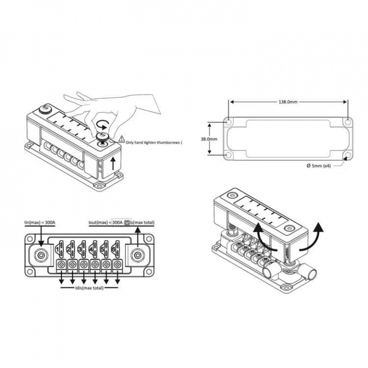 Säkringshållare DCM 6xATC