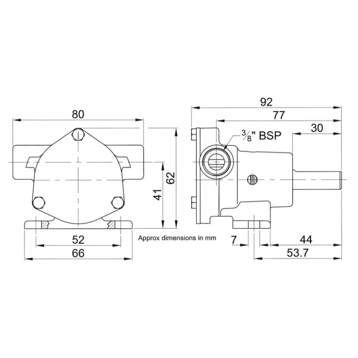 Pump brz ped 010 3/8
