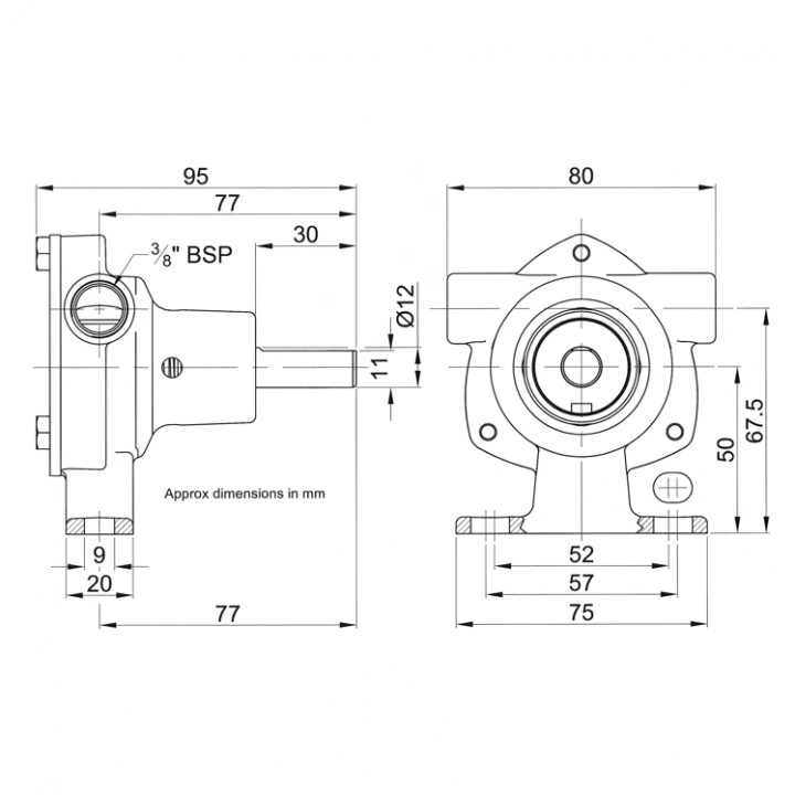 Pump brz ped 020 3/8