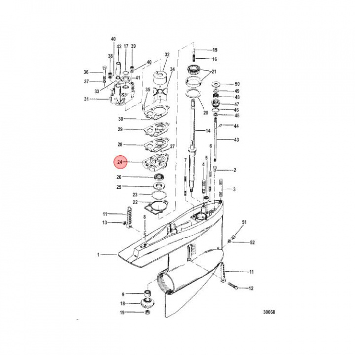 Impellerhus Bottenplatta (57234A1)