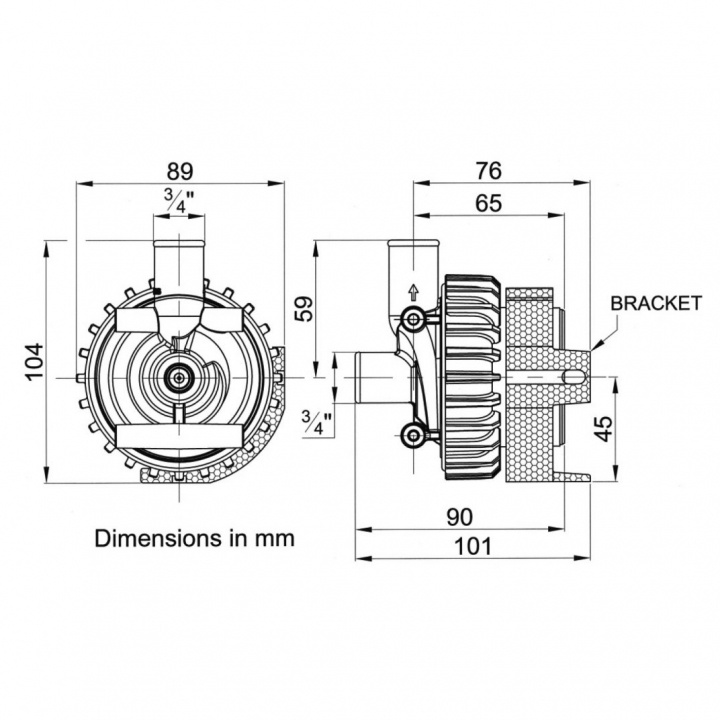 Cirkulationspump Magnetdriven 8-24V