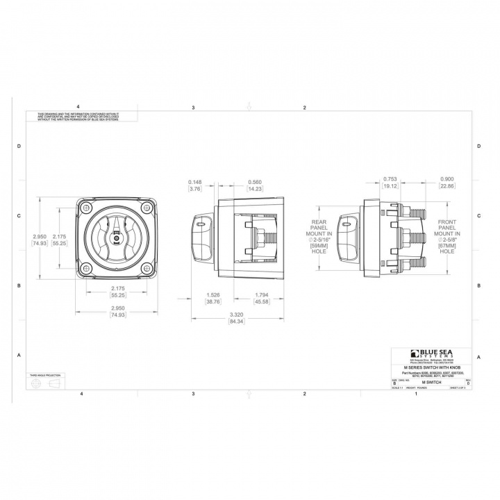 Huvudströmbrytare 2 Batterier 300A