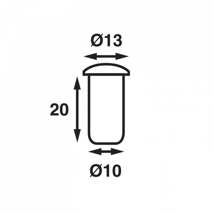 Dot LED IP66 12V Vit