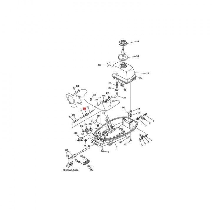 Bränslefilter Inline Yamaha 4-8 hk (646242510200)