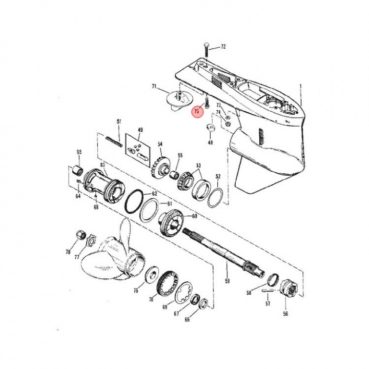 Skruv Mercury/Mercruiser (65210)