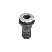 Bordsgenomföring Svart Plast Nippel 38 mm Rostfri Fläns  Bordsgenomföring Svart Plast Nippel 38 mm Rostfri Fläns