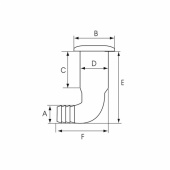 Bordsgenomföring Vinklad Plast Svart Nippel 25 mm Rostfri Fläns Bordsgenomföring Vinklad Plast Svart Nippel 25 mm Rostfri Fläns