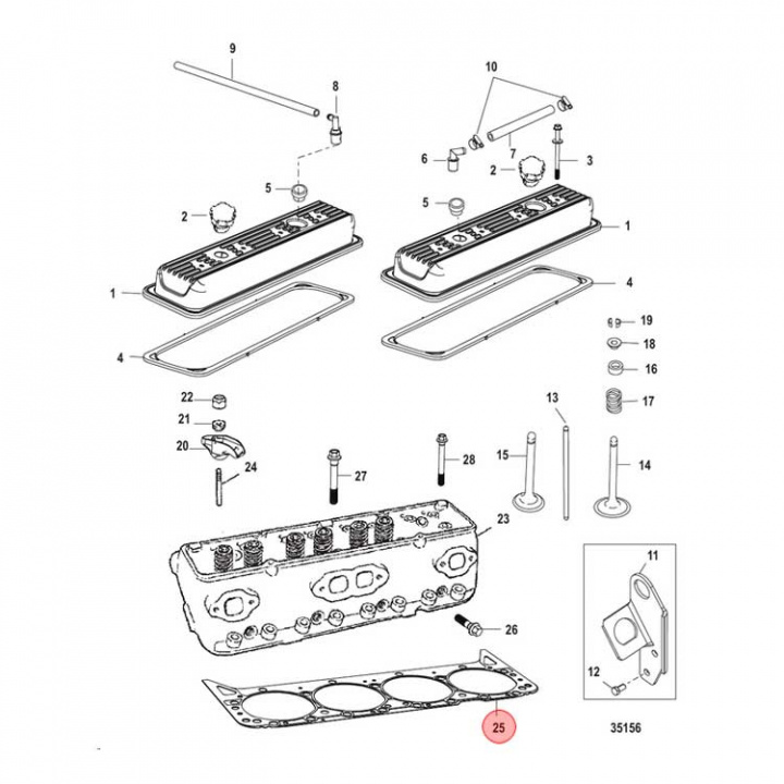 Topplockspackning (75611001)