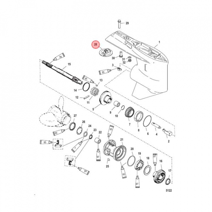 Magnesiumanod Mercury/Mercruiser (76214A6)