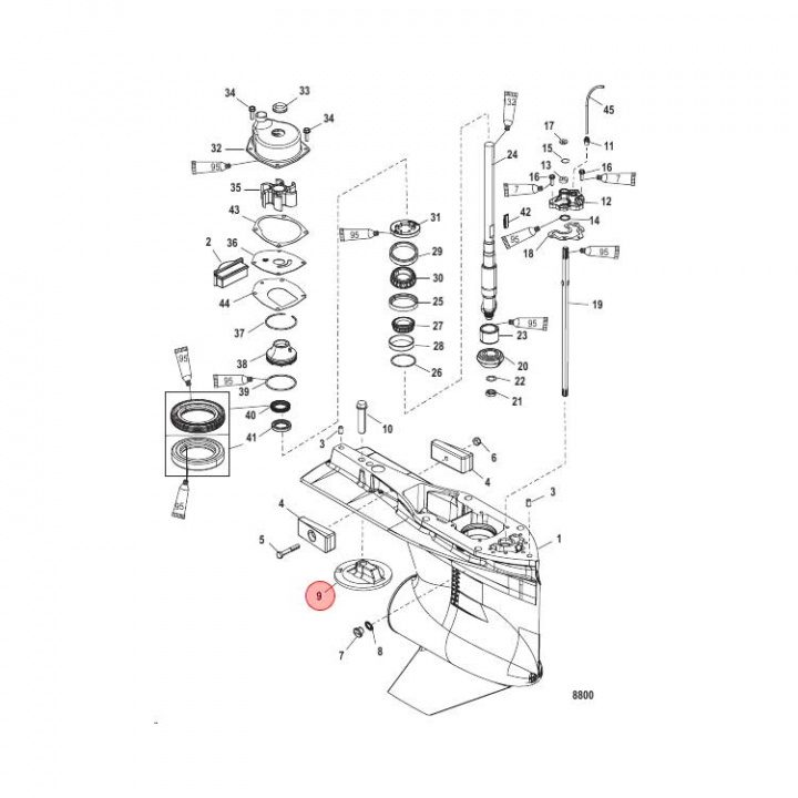 Aluminiumanod Mercury/Mercruiser (76214Q5)