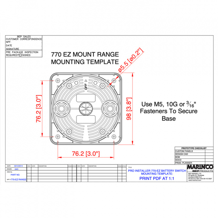 Huvudbrytare 2-polig EZ 400A