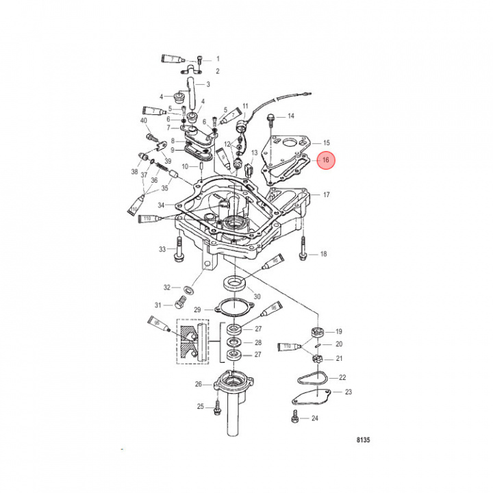 Packning Mercury/Mariner 4-6 hk (803508015)