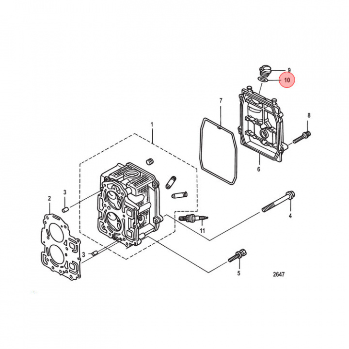O-Ring Mercury/Mariner 2-30 hk (803513007)