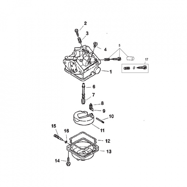 Förgasare Mercury 5 hk Carb (803522T03)