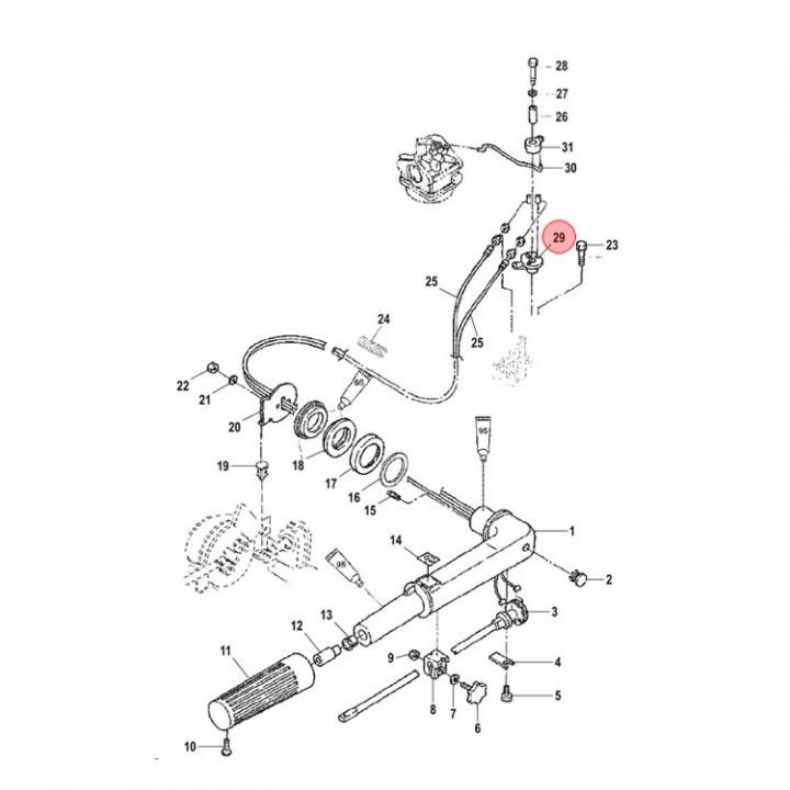 Gaskam Mercury/Mariner 2-6 hk 4-takt (803571)