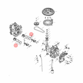Kolvringsats Mercury/Mariner 8-9.9 hk (803678T05) Kolvringsats Mercury/Mariner 8-9.9 hk (803678T05)