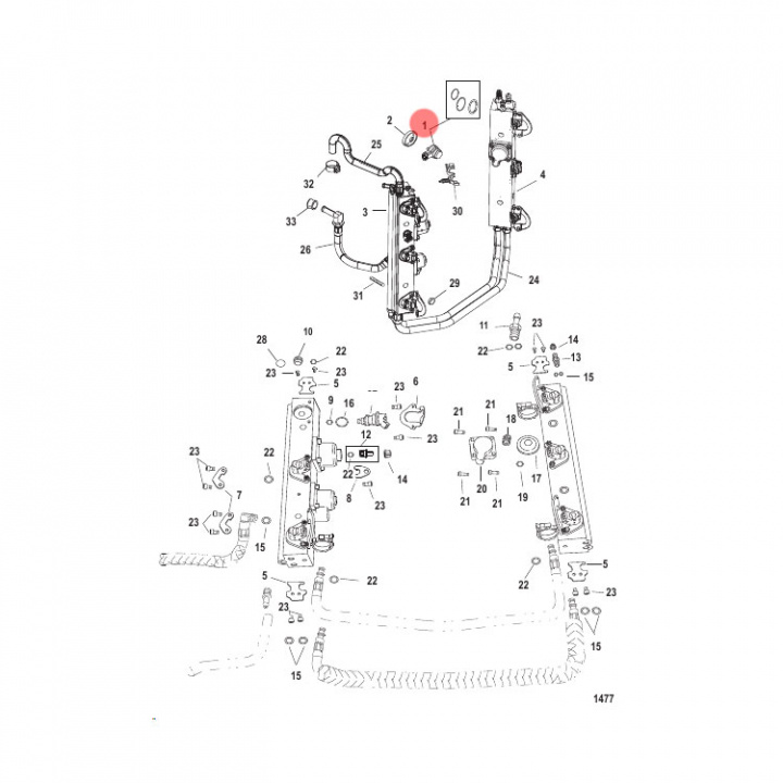 Tätningsats Mercury 75-250 hk (804875)
