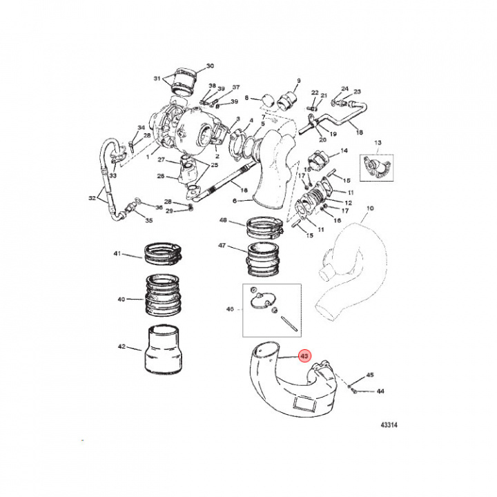 Avgasknä Mercruiser (805013T1)