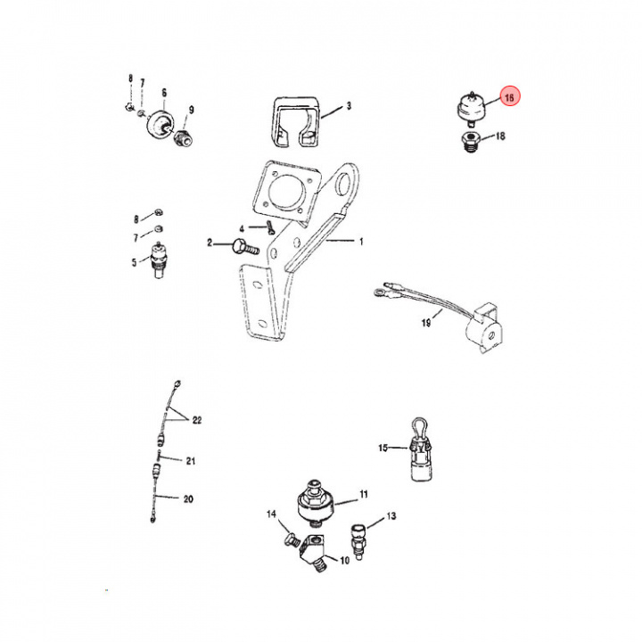 Oljetrycksgivare/Switch Mercruiser (805605A1)