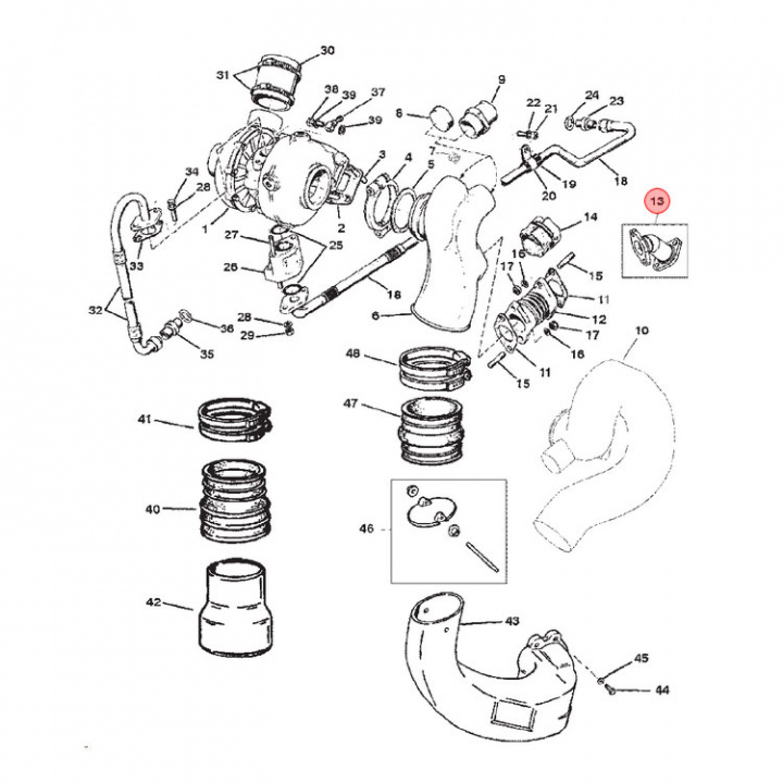 Flexrör Mercruiser (807049T)
