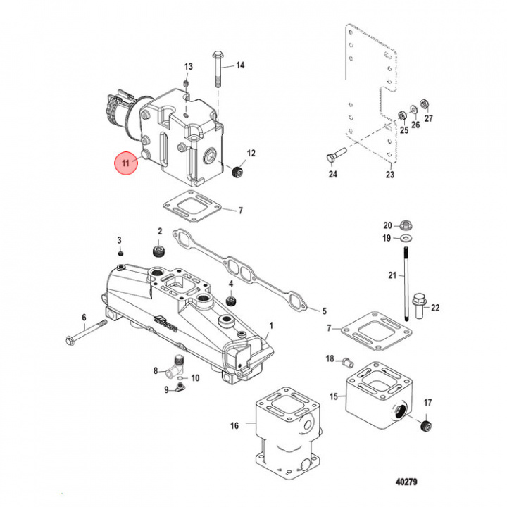 Avgasknä Mercruiser (807988A03)