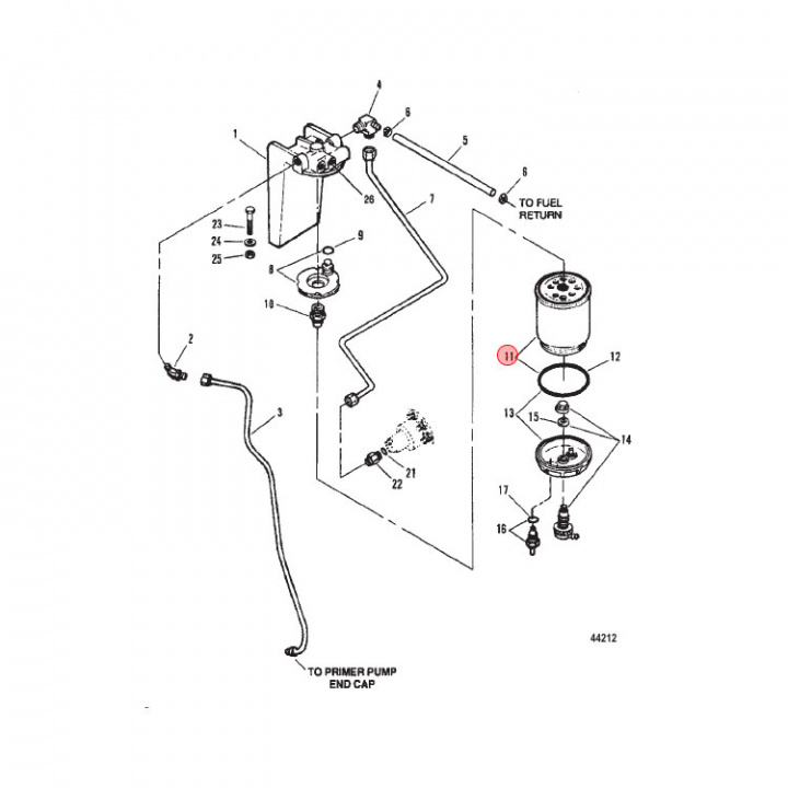 Bränslefilter Mercruiser Diesel (808275)