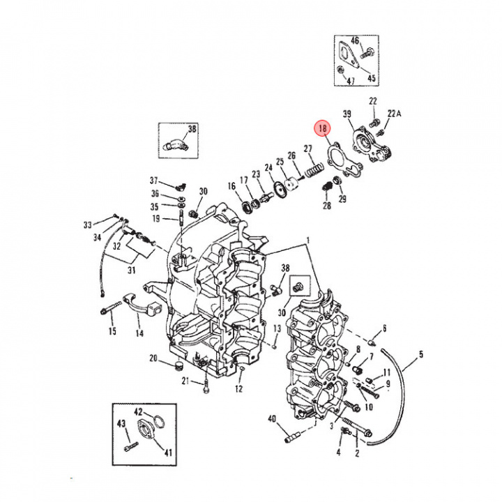 Termostatpackning Mercury 50-60 hk (8128671)