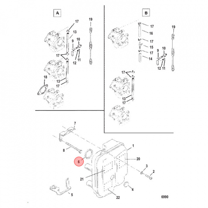 Tätning Mercury 30-60 hk (812889)