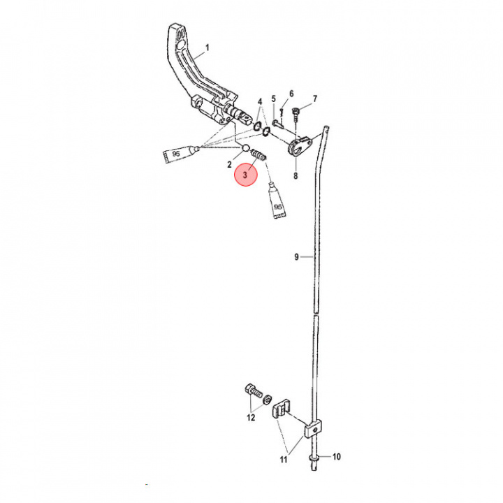 Fjäder Mercury 2-8 hk (813028)