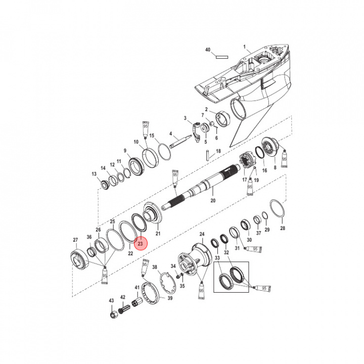 Lager Mercury 75-125/135-200/225-400 hk (815480)