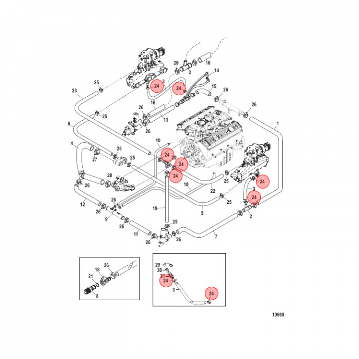 Klämma Mercury/Mercruiser (815504212)
