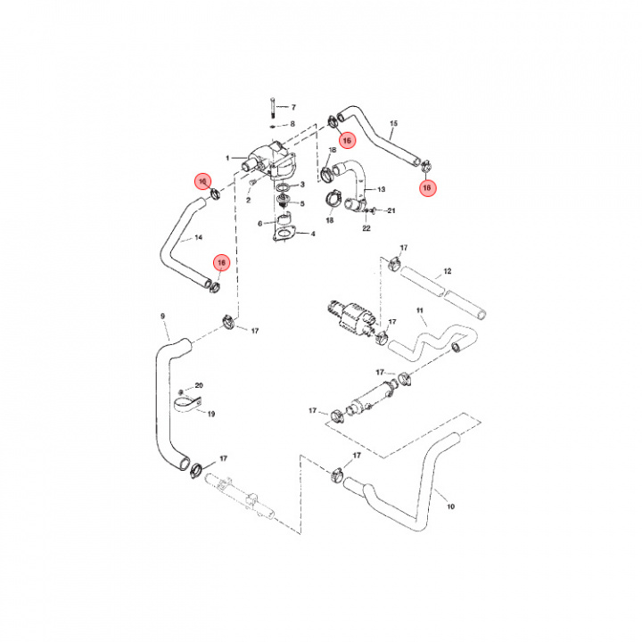 Klämma Mercruiser L4/L6/V6/V8 (815504220)