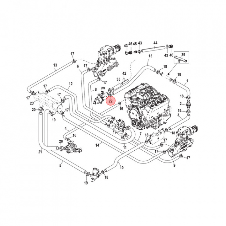 Klämma Mercruiser Alpha/Bravo (815504224)