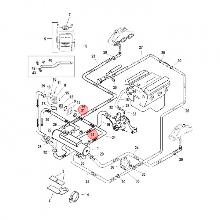 Klämma Mercury/Mercruiser (815504228)