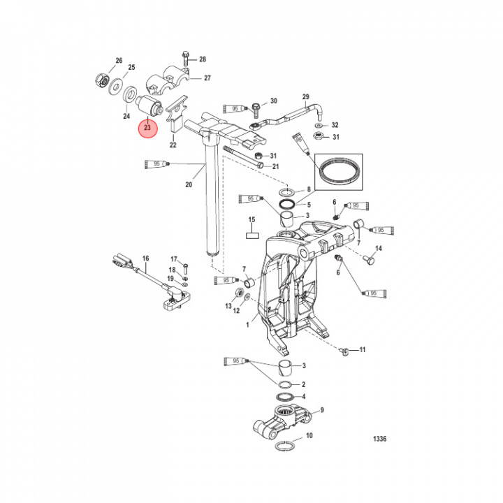 Fäste Mercury 135-400 hk (8163851)