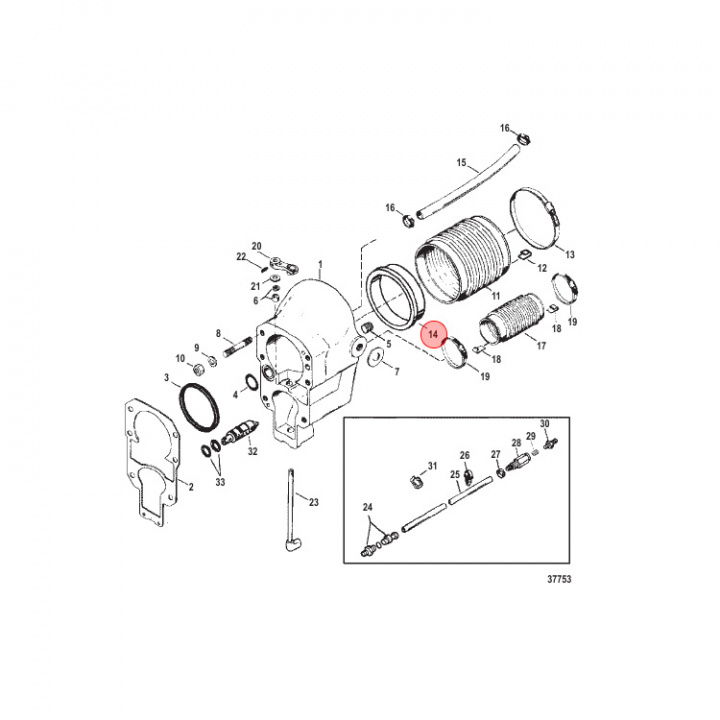 Klämring Mercruiser (816607)