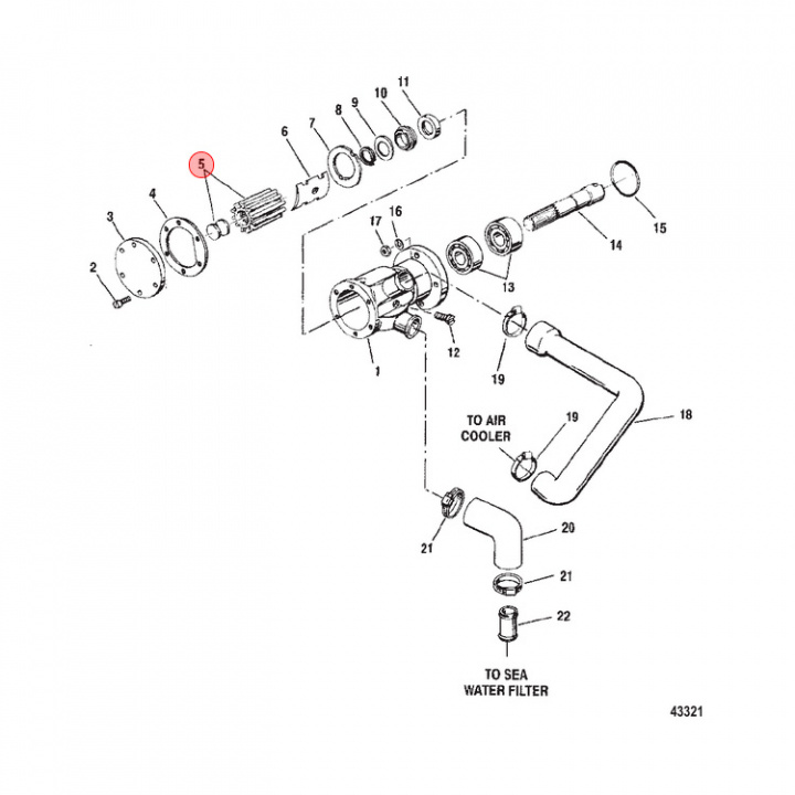 Impeller Mercruiser Diesel V6/L6/V8 (816814T)
