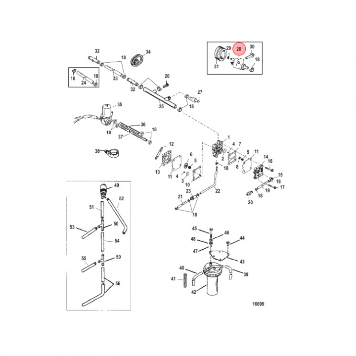 Bränslekoppling Hane Mercury 75-125 hk (816856Q3)
