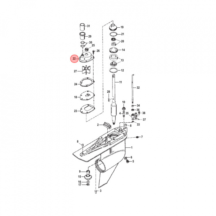 Impellerhuskit Mercruiser (817275A1)