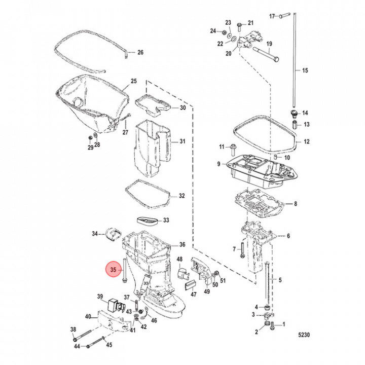 Skruv Mercury/Mariner 30-60 hk (817430110)