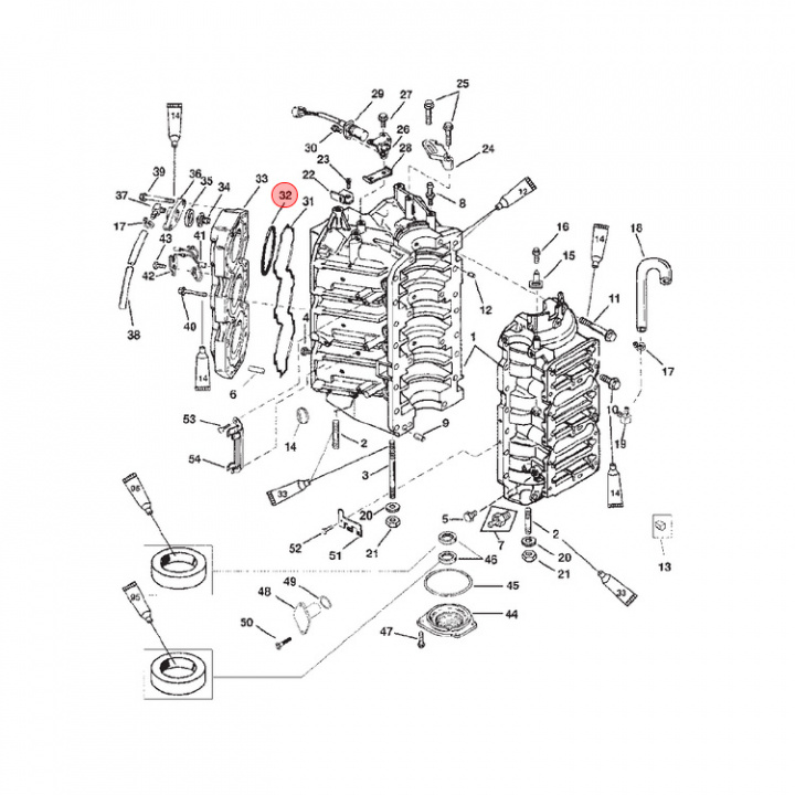 O-Ring Mercury 135-400 hk (818573)