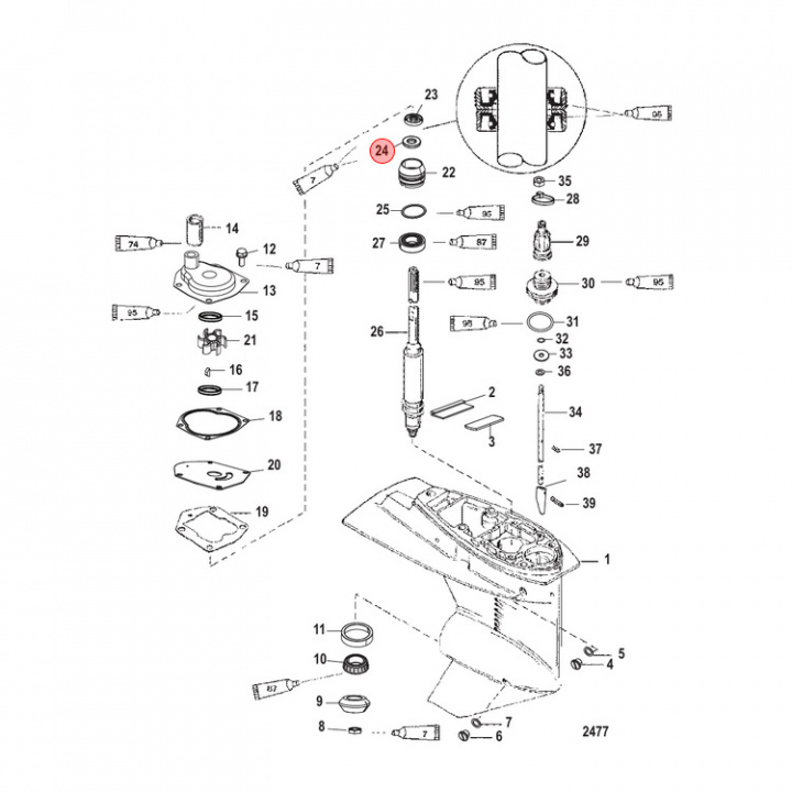 Packbox Mercury/Mariner 11-60 hk (821310)