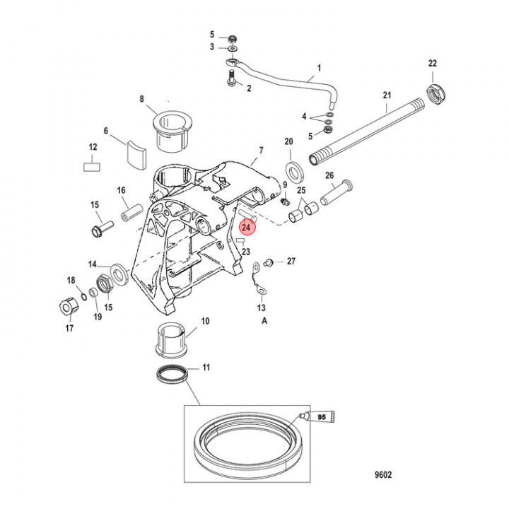 Låssprint Mercury 11-350 hk (821539)