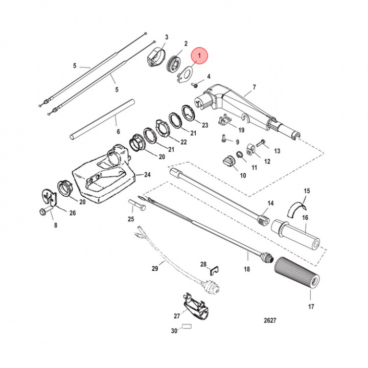 Kåpa Mercury 2-25 hk (822148A3)