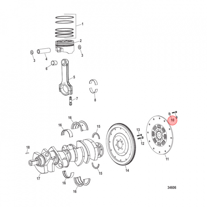 Bricka Mercury/Mercruiser (822838)
