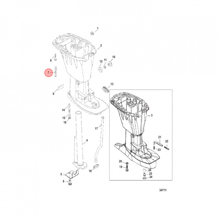 Skruv Mercury/Mariner 11-60 hk (824459110)