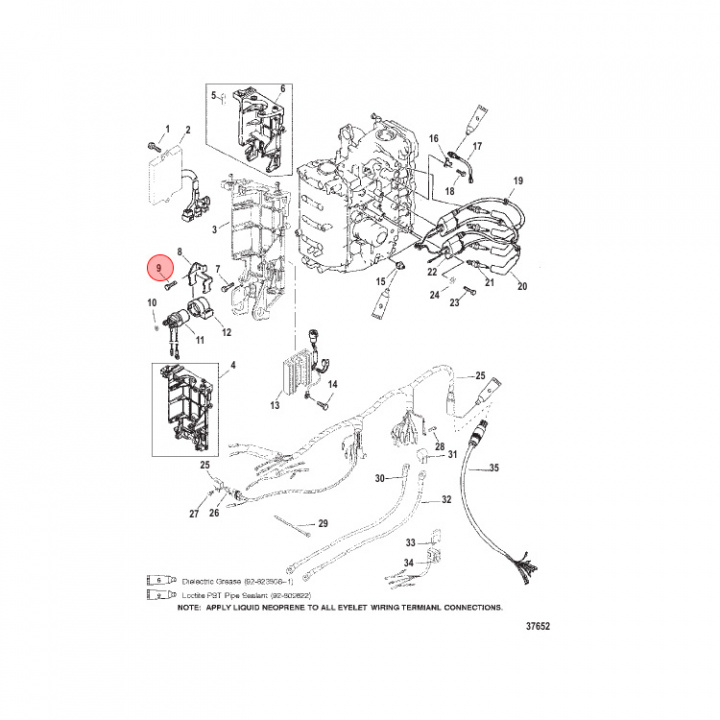 Skruv Mercury/Mariner 2-200 hk (8248324) 5-pack